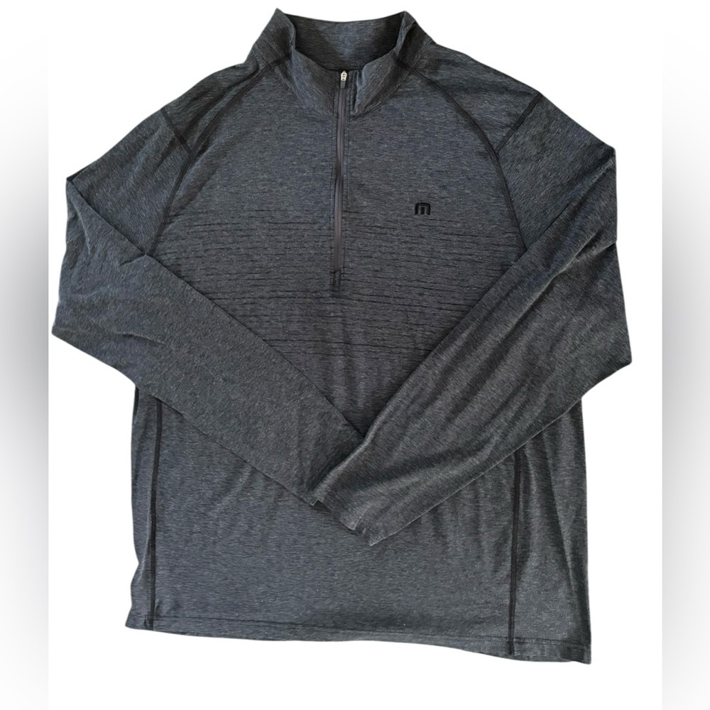 Travis Mathew Lightweight Gray Athletic Golf 1/4 Zip Pullover Sz 2X Gray LS